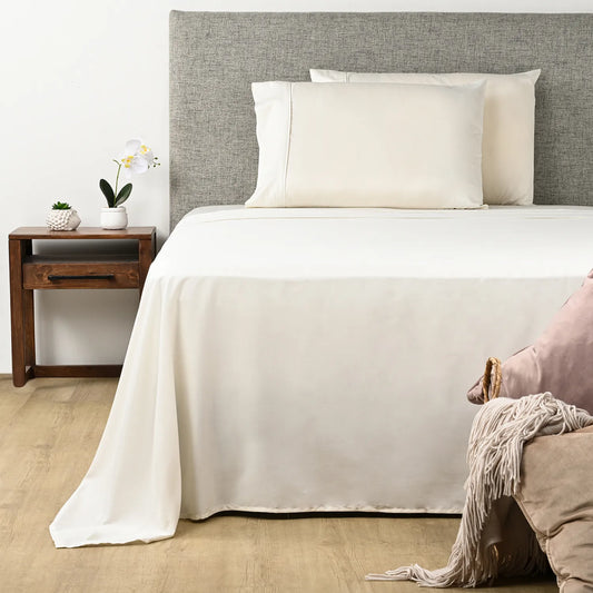 Juego de Sábanas Lisa de Algodón 300 Hilos
