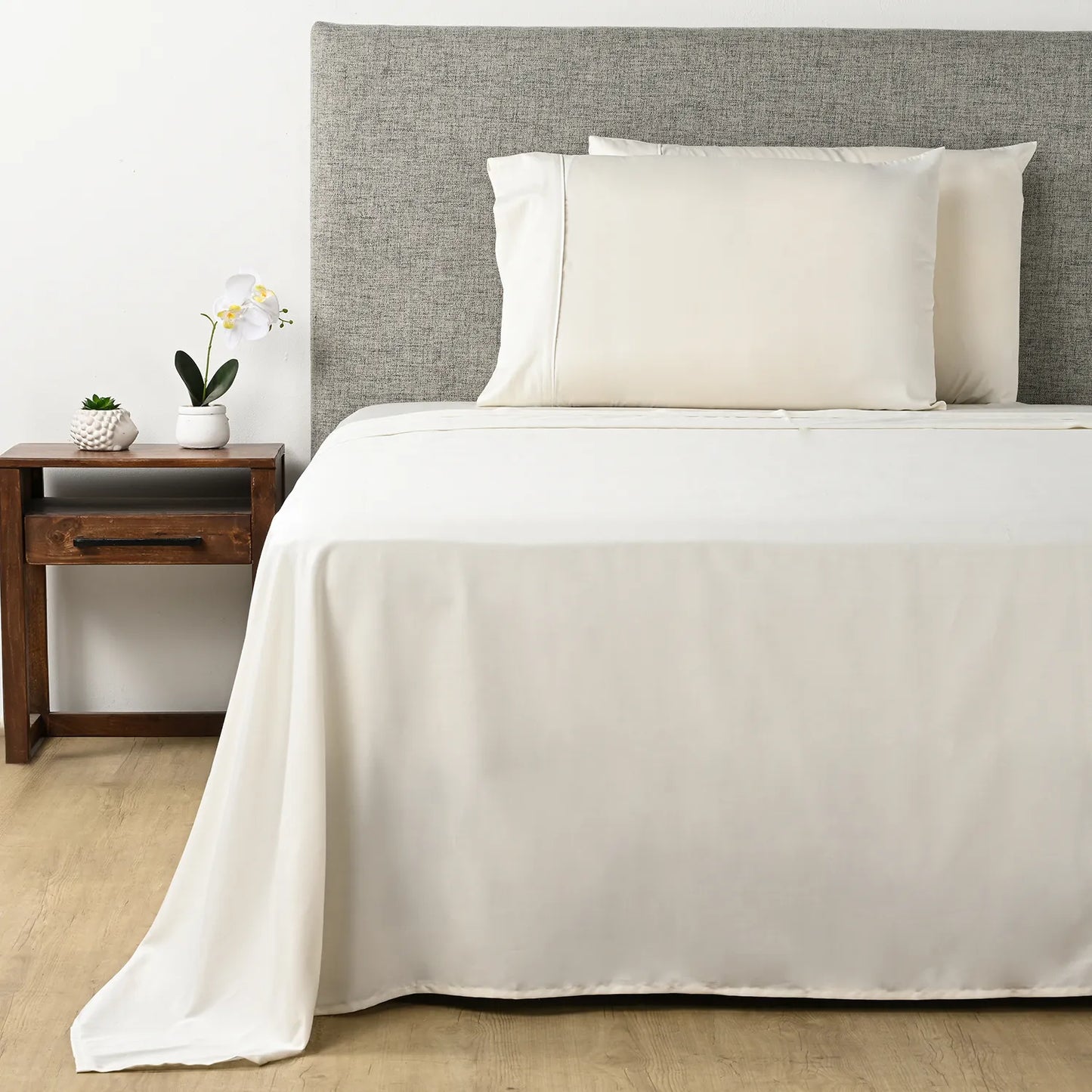 Juego de Sábanas Lisa de Algodón 300 Hilos