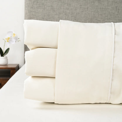 Juego de Sábanas Lisa de Algodón 300 Hilos