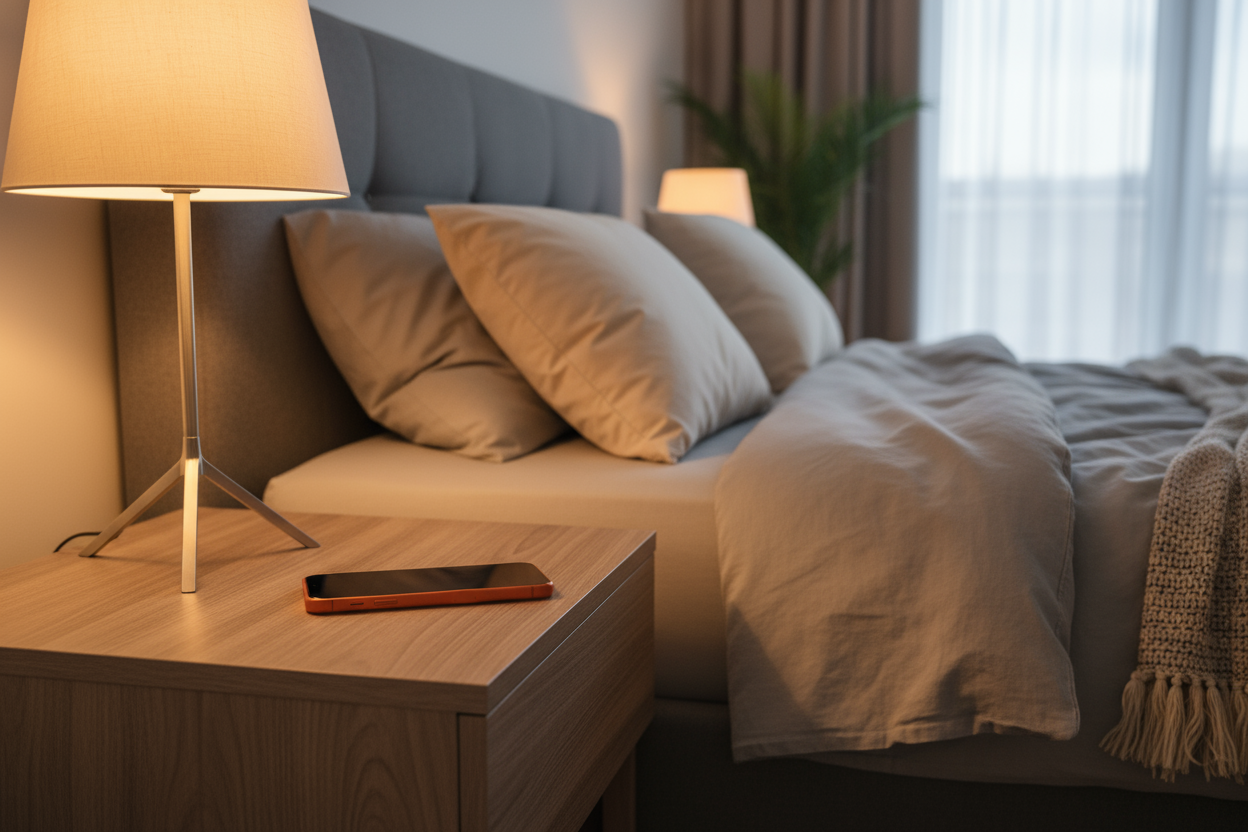 el iPhone que este recostado sobre la mesa, como si alguien lo hubiera dejado ahí