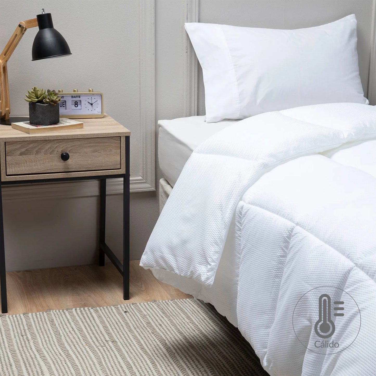 Edredón Plumón Blanco 500 GSM – Hipoalergénico, Poliéster Premium